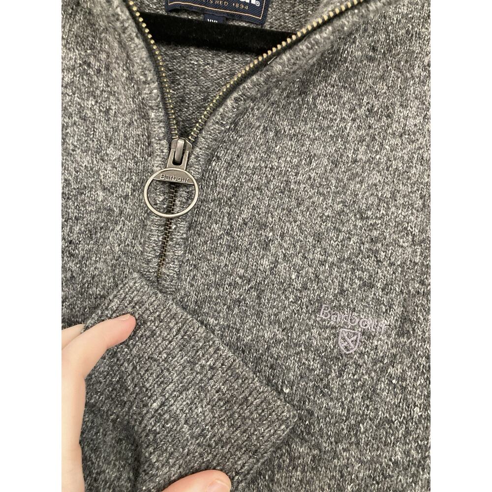 Barbour Essential Tisbury Quarter Zip Wool Silk Jumper Sweater Men’s XXL Preppy - Picture 3 of 8